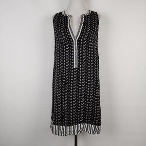 Loft Lounge Boho Casual Black Sleeveless Dress Size XS Resort 100% Cotton
